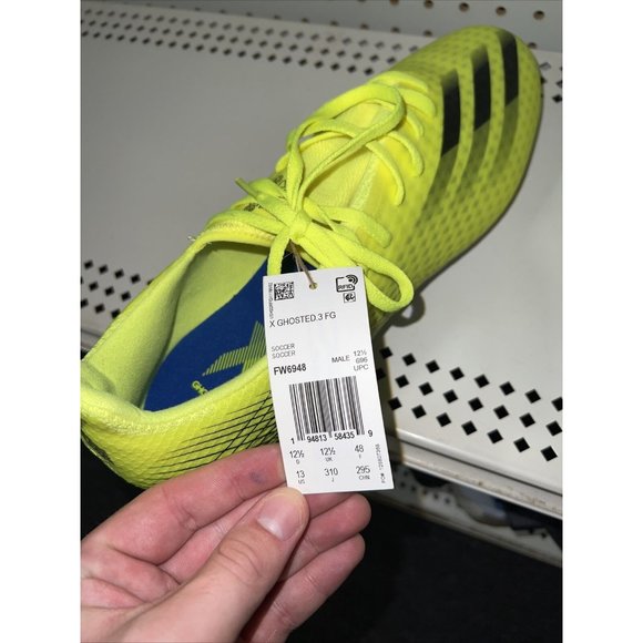 Adidas X Ghosted.3 FG Mens Soccer Cleats Size 13 Neon Green Black FW6948 - Picture 8 of 8